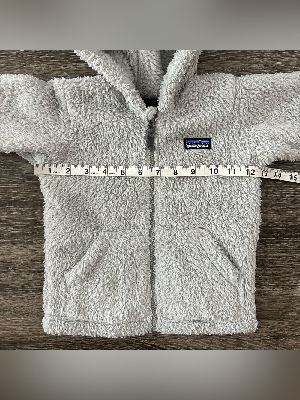 Patagonia Baby Furry Friends Hooded Fleece Jacket Gray Full Zip Ears Toddler 2T - Picture 7 of 8